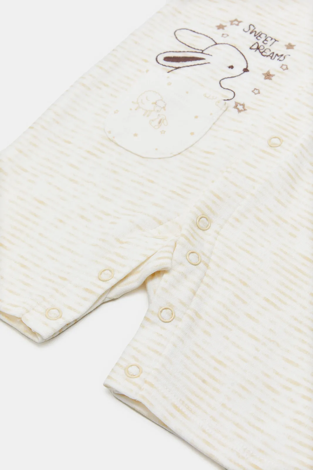 Baby Ecru Print T-Shirt And Dungaree Set (2 Piece)