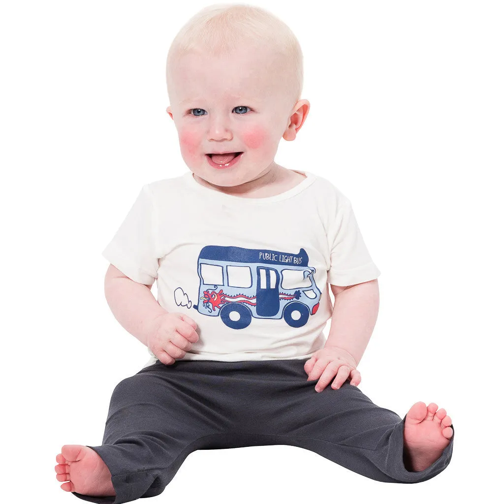 Bamboo short sleeve Tee Boy - Mini bus print