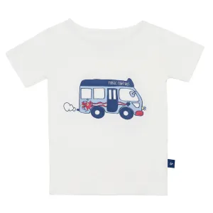Bamboo short sleeve Tee Boy - Mini bus print