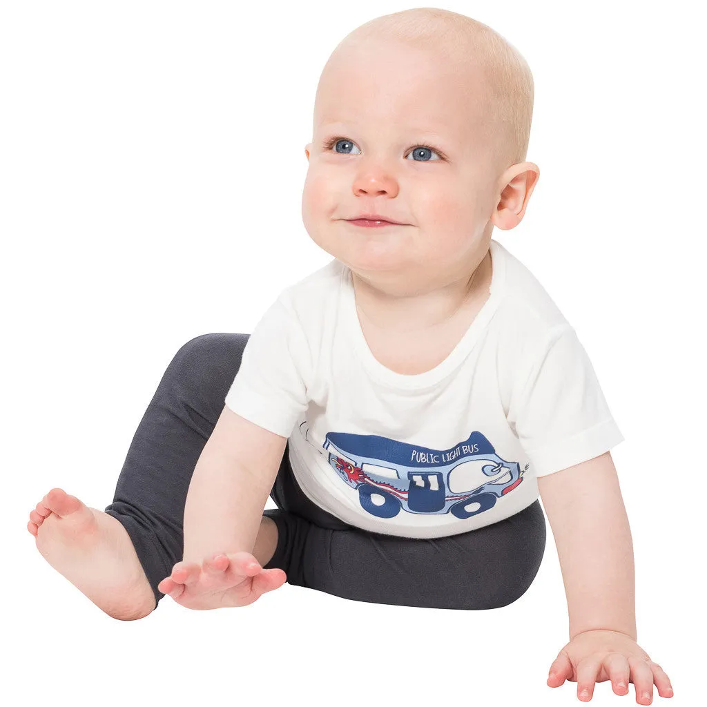 Bamboo short sleeve Tee Boy - Mini bus print
