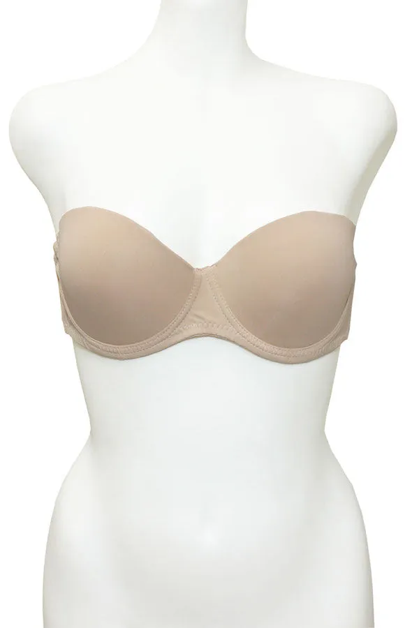 Clear Back & Straps Push Up Demi Bra