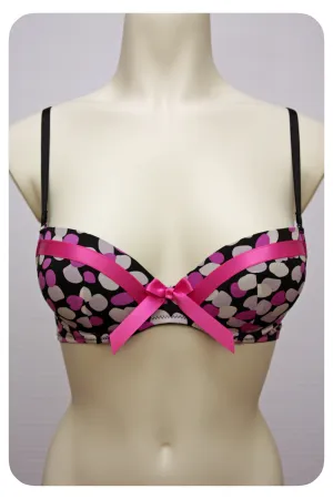 Daring Dots Underwired Push-up Bra Pink