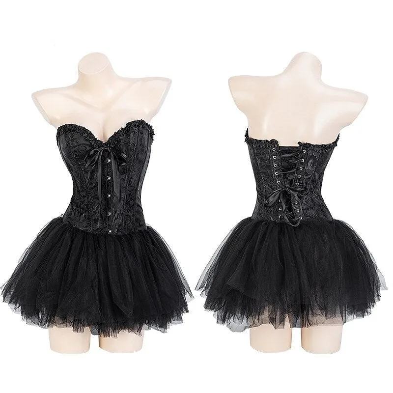 Dark Angel Corset Lingerie Set