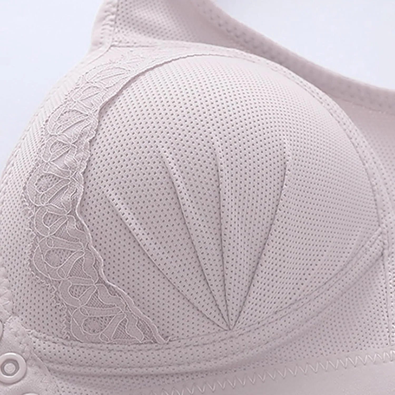 Front Closure Bras for Older Women Sexy Lace Button Bras Seamless Comfortable Push Up Plus Size Breathable Bralettes