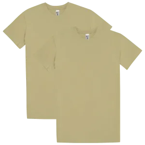 Have It Tall Classic Cotton T Shirt, Desert Sand, 2 Pack