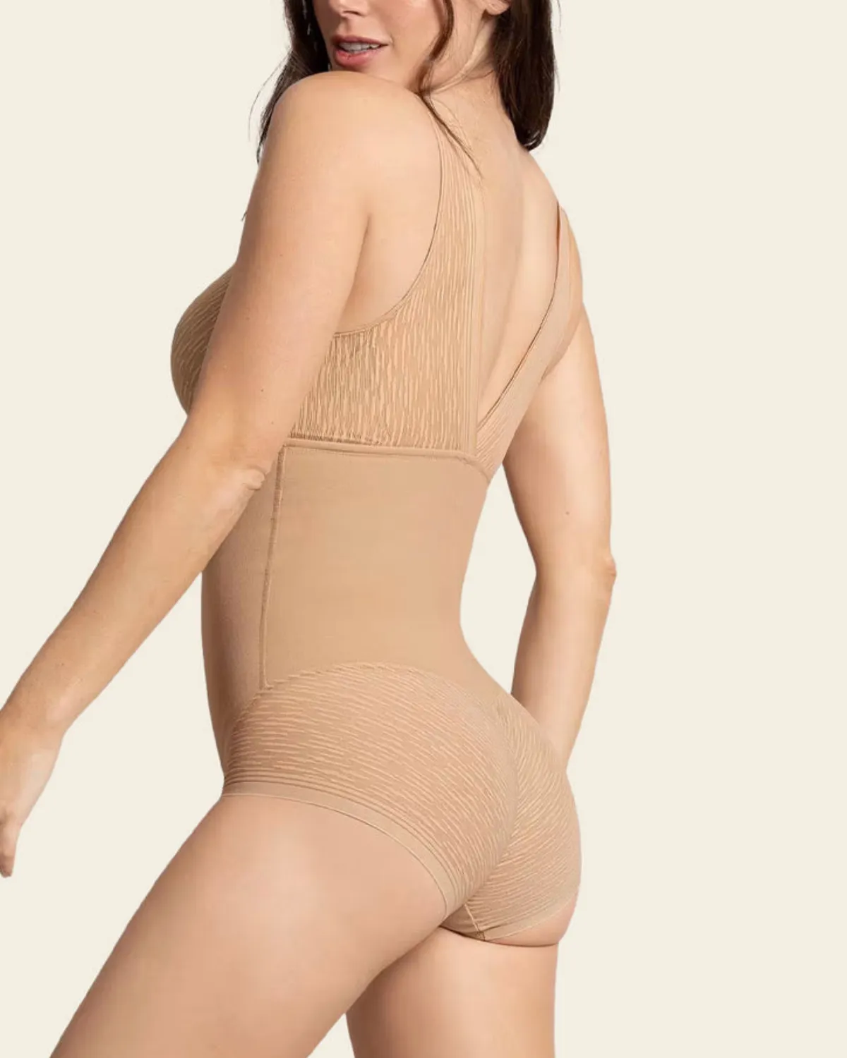 Leonisa Sheer Stripe Detail Sculpting Bodysuit - 018517