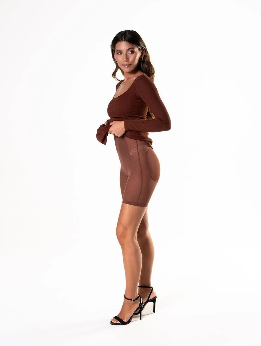 Long Sleeve Maxi Bodycon Dress - Women's Shapewear - Body Shaper Tummy Control Shapewear for Women
