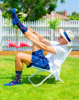 MENS FLAMINGO BAMBOO WOVEN SLEEP SHORT