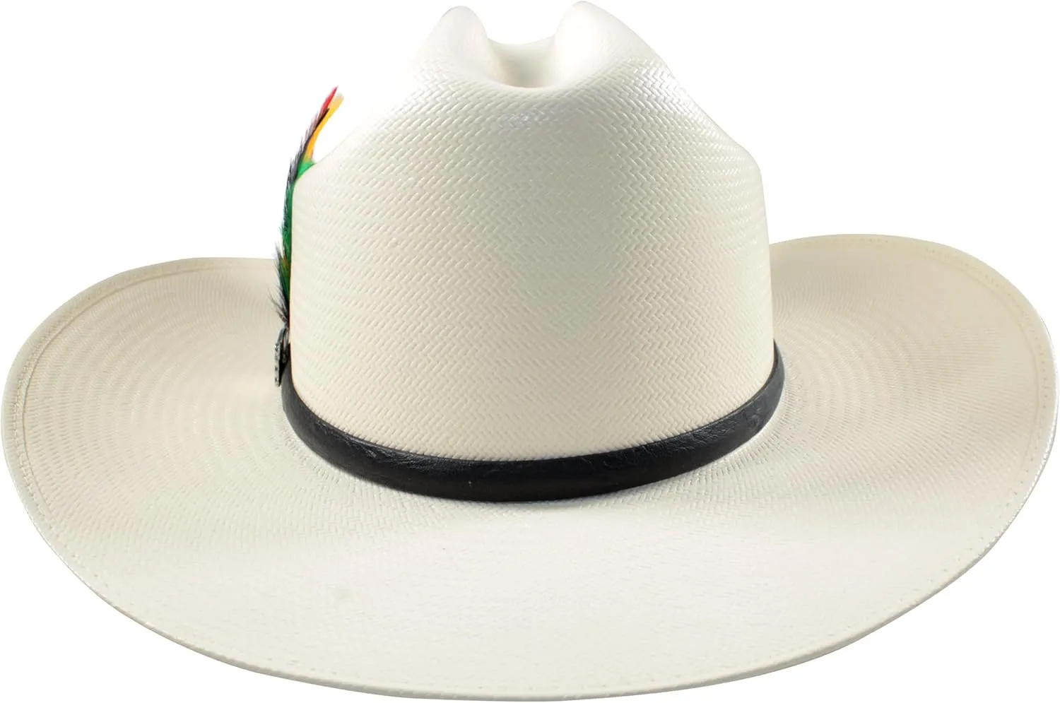 Men's Western Cowboy Straw Hat 2000X Sinaloa 3 1/2" Brim White Diamonds Boots
