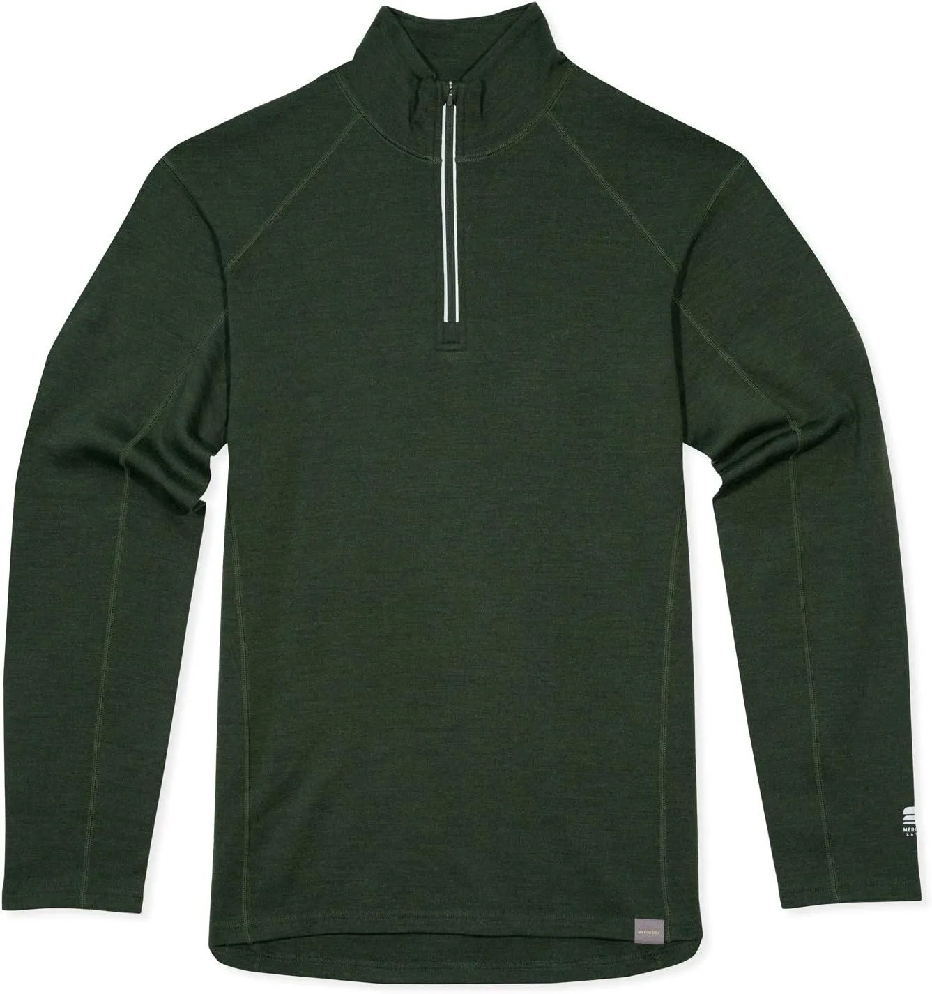 MERIWOOL Mens Base Layer 100% Merino Wool Heavyweight 400g Half Zip Sweater for Men