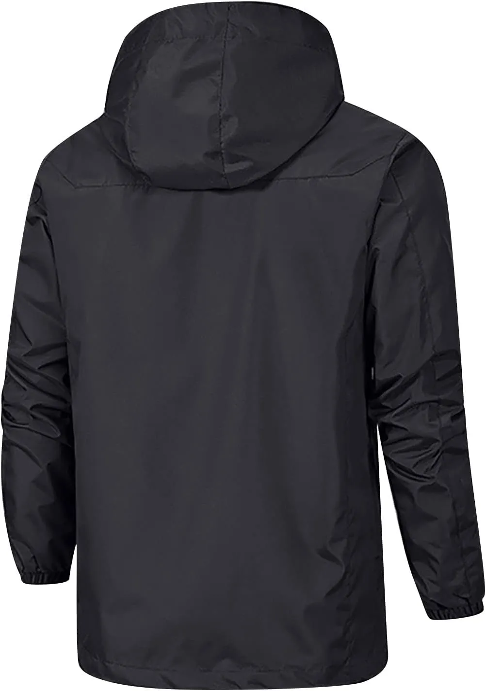 RTRDE Men's Jackets Waterproof Lightweight Raincoat With Hood Outdoor Shell Jacket Hiking Windbreaker Jackets, XL-5XL