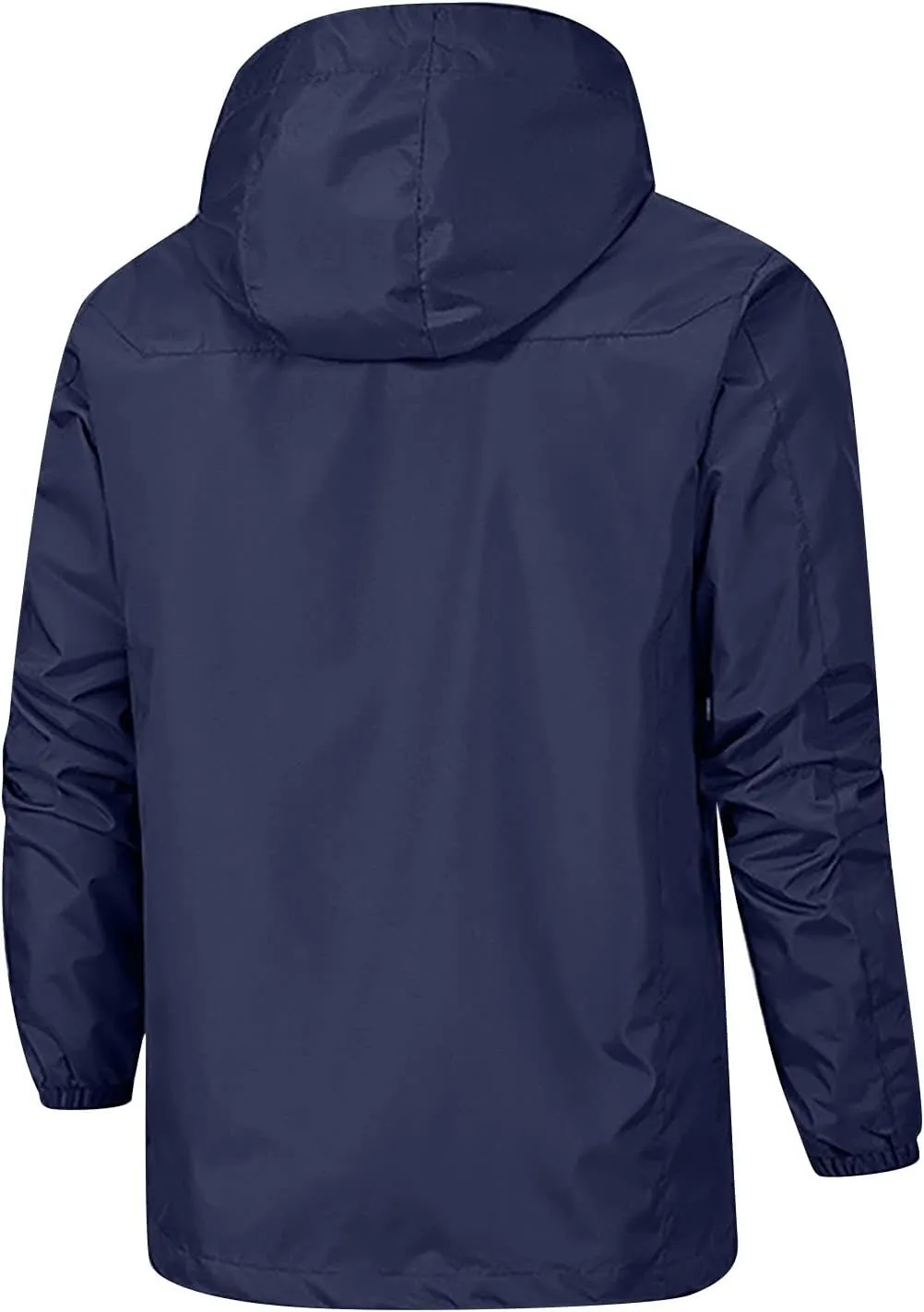 RTRDE Men's Jackets Waterproof Lightweight Raincoat With Hood Outdoor Shell Jacket Hiking Windbreaker Jackets, XL-5XL