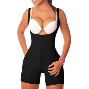 Slimming tummy control lifting midi bodysuit shapewear