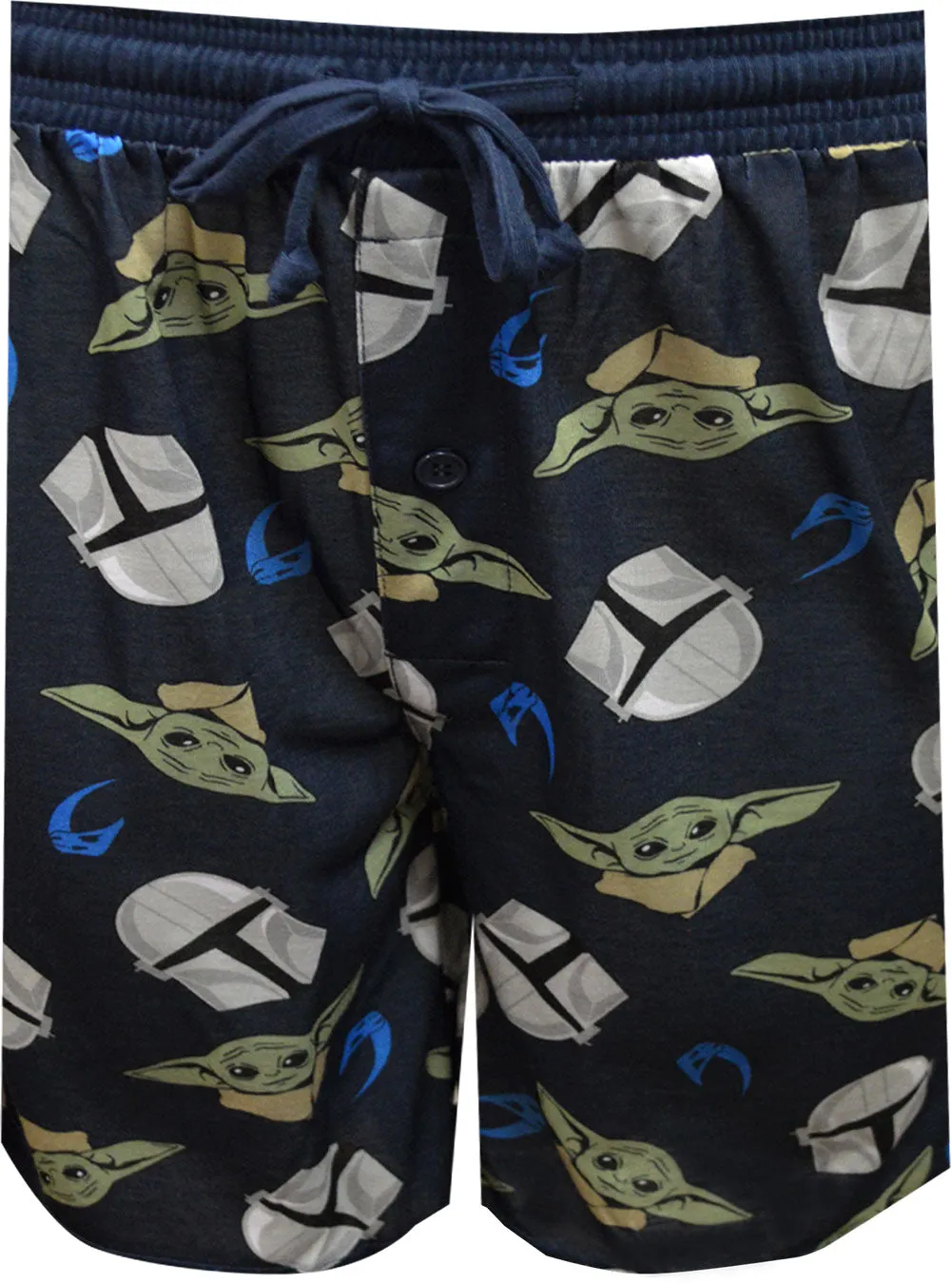 Star Wars Grogu and Mandalorian Navy Lounge Shorts