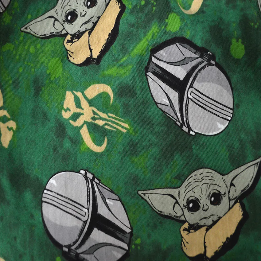Star Wars Mandalorian and Grogu Green Lounge Shorts