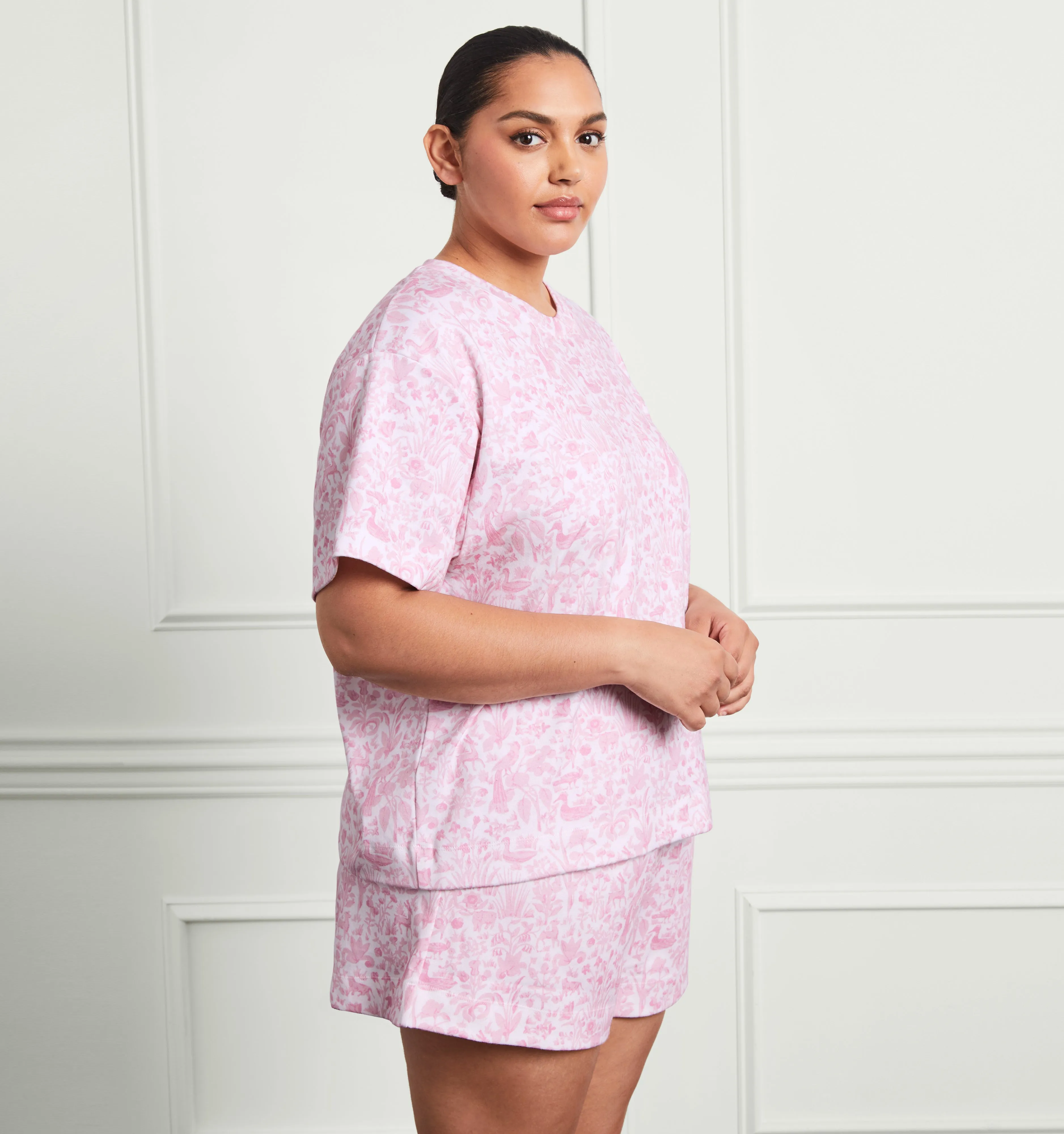 The Charlotte Sleep Tee - Pink Sherwood Forest