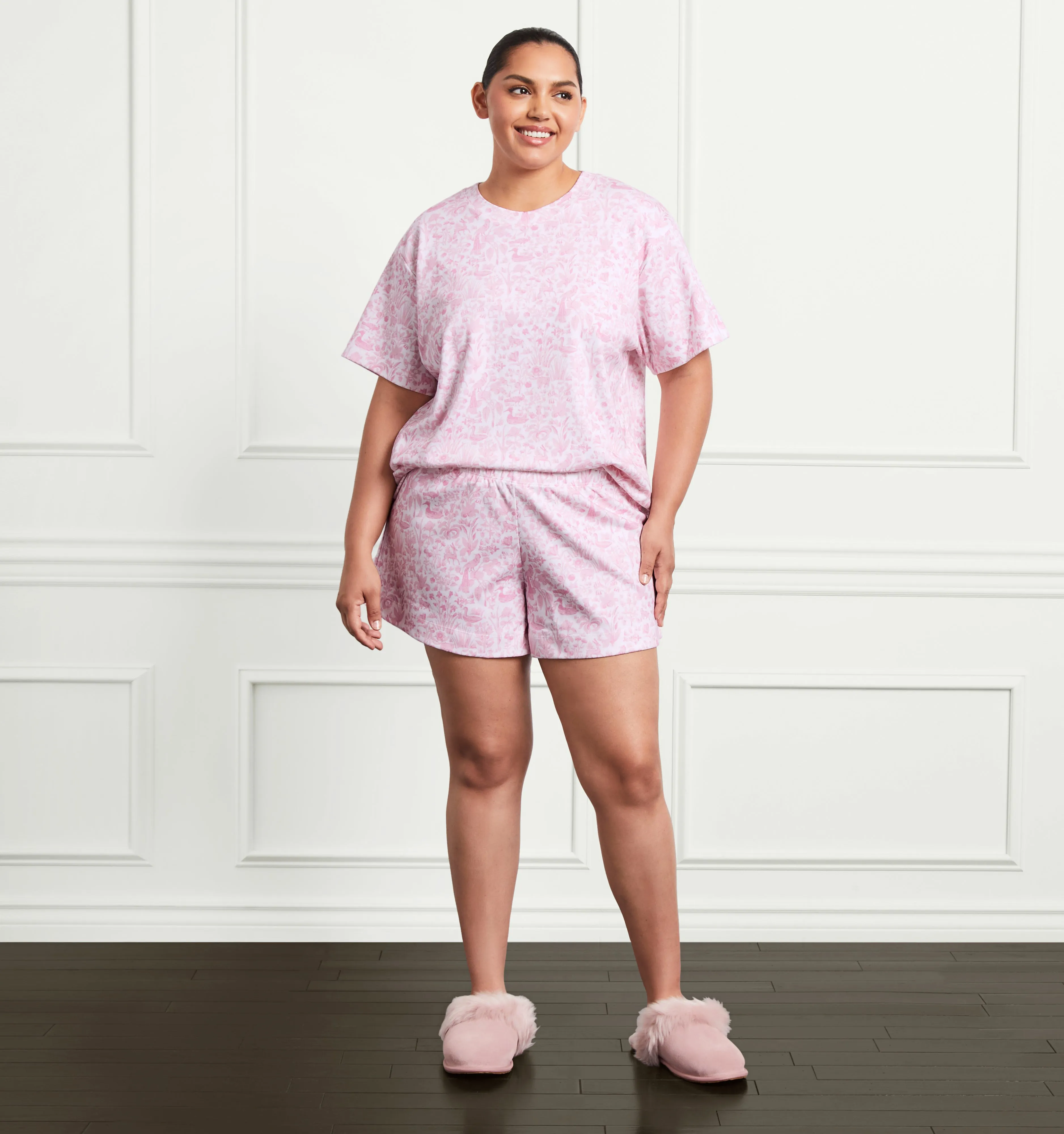 The Charlotte Sleep Tee - Pink Sherwood Forest