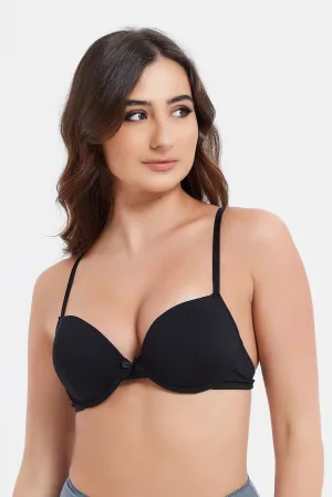 Women Black Double Push-Up Bra