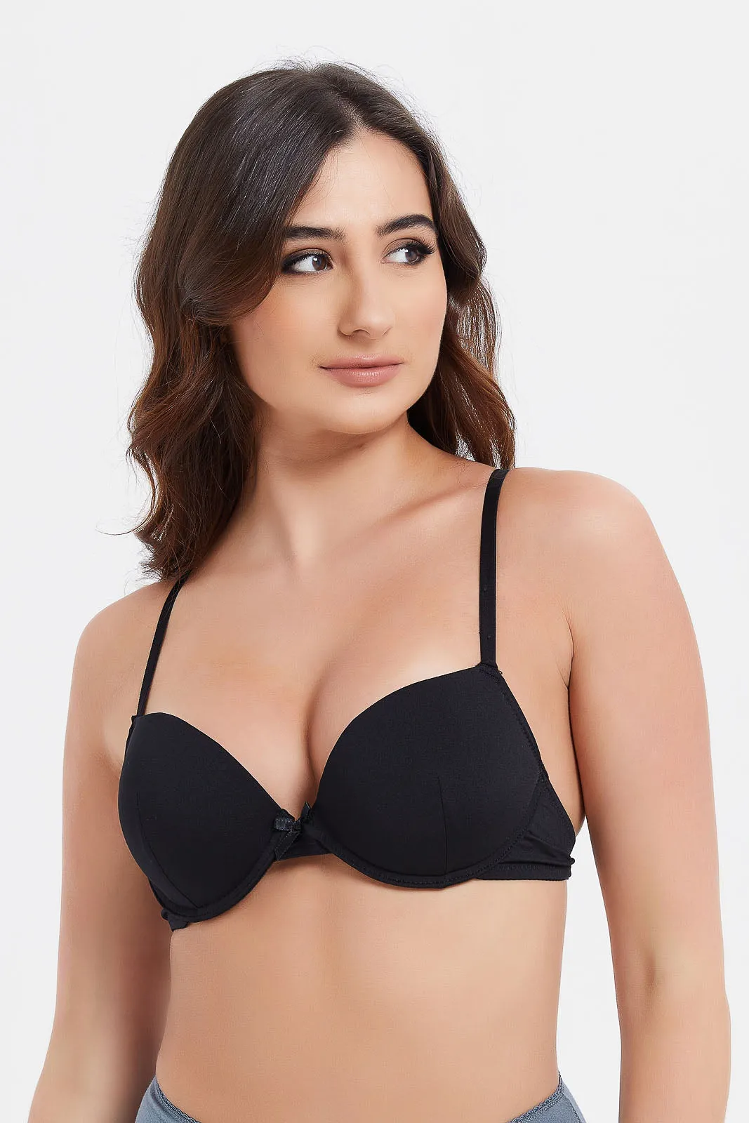 Women Black Double Push-Up Bra