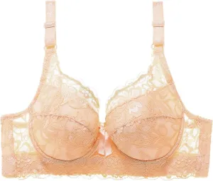 Women Sexy Lace Bras for Women, Full Coverage No Underwire Everyday Bras Comfortable Wireless Padded Bras
