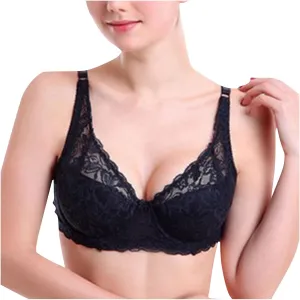 Womens Push Up Lace Bras No Underwire Hollow Out Everyday Bra Soft Adjustable Strap Full Coverage Underwear