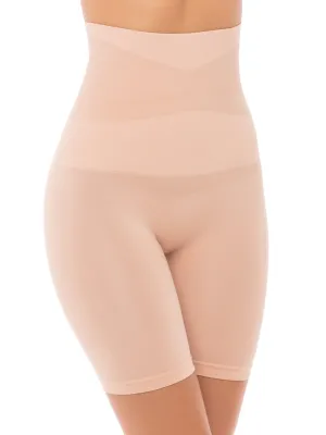 Women's Waist Trainer Nude Shapewear Tummy Control Body Shaper Shorts Hi-Waist Thigh Slimmer Reduces Chafing
